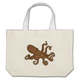 Octopus swimming tote bags