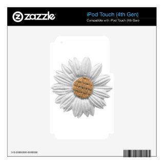 PAPER DAISY FLOWER DIGITAL REALISM SCRAPBOOKING NA DECAL FOR iPod TOUCH 4G