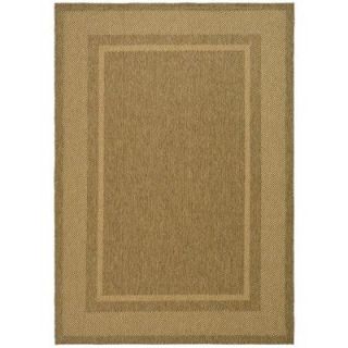 Martha Stewart Living Color Frame Coffee/Sand 6 ft. 7 in. x 9 ft. 6 in. Indoor / Outdoor Area Rug MSR4127B 6