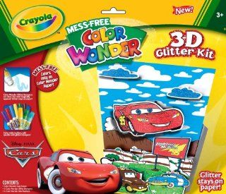Crayola Color Wonder 3D Glitter Kits Disney Cars: Toys & Games