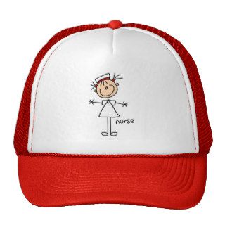 Simple Stick Figure Nurse T shirts and Gifts Mesh Hats