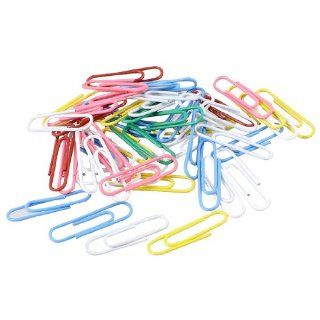 70 Pcs Assorted Color Plastic Coated Metal Paper Money Invoice Paper Clips : Binder Clips : Office Products