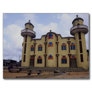 Mosque near the Rond Point Atake, Porto novo, Beni Post Card