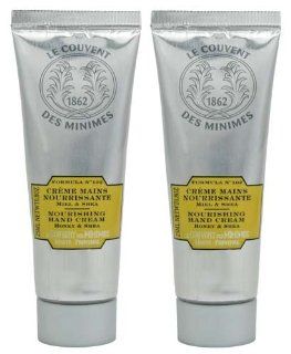 Le Couvent Des Minimes Formula No. 102 Honey and Shea Repairing Hand Cream Travel Size   Set of 2   0.8 oz (25 ml) each Health & Personal Care