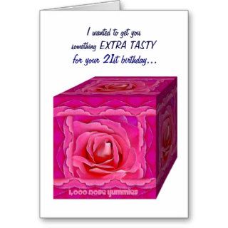 21st BIrthday Card   Rose Gift Box   FUNNY