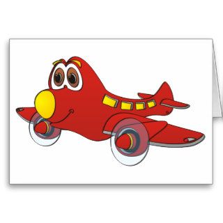 Airplane Cartoon Cards