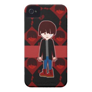 Sad Lonely Emo Boy iPhone 4 Cases