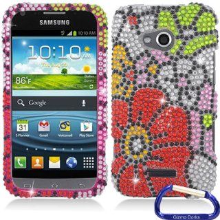Gizmo Dorks Hard Diamond Skin Case Cover for the Samsung Galaxy Victory, Green Red Flower: Cell Phones & Accessories