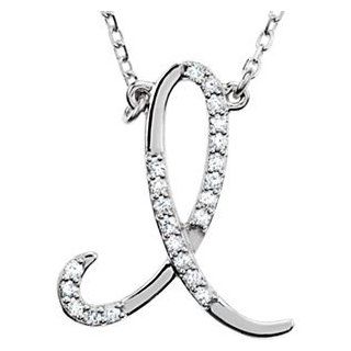 Sterling Silver Diamond Necklace: Jewelry