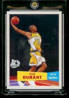 2007 08 Topps Basketball 1957 58 Variations # 112 Kevin Durant   NBA Rookie Trading Card: Sports Collectibles