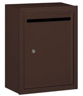 Standard Surface Mounted Letter Box w 2 Keys in Bronze   Private Access : Security Mailboxes : Patio, Lawn & Garden