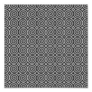 Black and white design. Pattern of Spirals. Print