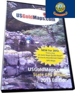 Idaho **GPS** Active & Abandoned Gold Claims + Federal USGM Quad View Gold Sites Maps Bundle   2013 Edition   (for Garmin BaseCamp & Garmin nuvi compatible GPS Devices) : Other Products : Everything Else