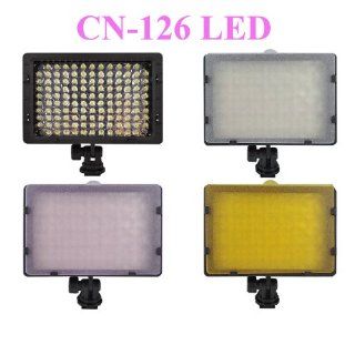 CN 126 Dimmable 126 LED Ultra High Power Panel Digital Camera / Camcorder Video Light, LED Light for Canon, Nikon, Pentax, Panasonic, sony, Samsung and Olympus Digital SLR Cameras  On Camera Video Lights  Camera & Photo