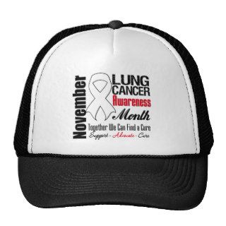Together We Can Find a Cure   Lung Cancer Month Trucker Hats