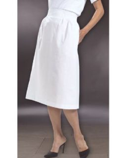White Elastic Waist Skirt by Peaches Uniforms. Perfect Dress Skirt for Nur  Sku:Peaches2049WHITXS; Color:WHITE; Size:XS XS: Clothing