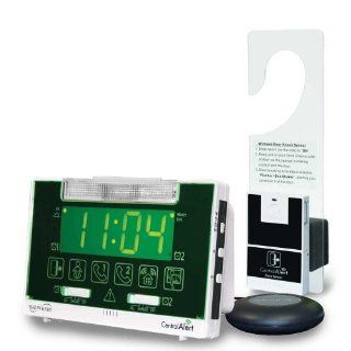 Serene Innovations Centralalert Notification System Ca360h Vibrating Alarm Clock/receiver with Hanging Door Knock Sensor for Deaf or Hearing Loss Impaired Disabled: Home Improvement