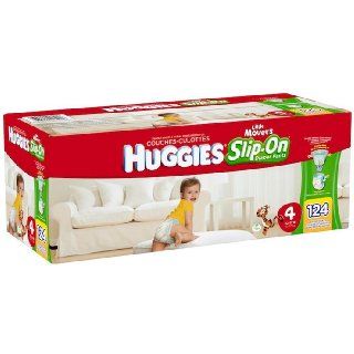 Huggies Little Movers Slip On Diapers, Size 4, 124 Count: Health & Personal Care