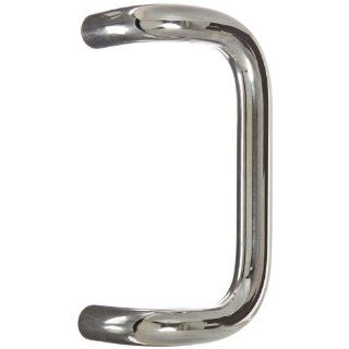 Rockwood BF156BTB16.26 Brass 90 Offset Door Pull, 1" Diameter x 8" CTC, Type 16 Back To Back Mounting for 1 3/4" Door, Polished Chrome Plated Finish: Hardware Handles And Pulls: Industrial & Scientific