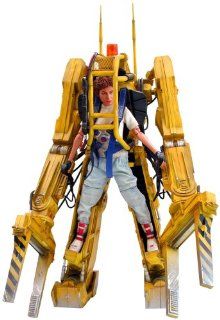 Hot Toys Movie Masterpiece   1/6 Scale Fully Poseable Model: Aliens   Power Loader With Ripley: Toys & Games