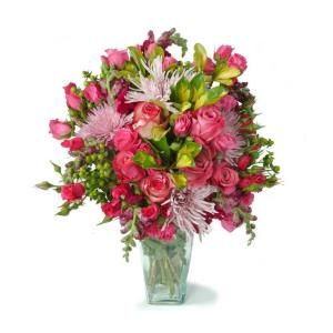 The Ultimate Bouquet Easter Bouquet   Gorgeous Fresh Cut Flower Bouquet in a Clear Vase Overnight Shipping Included DISCONTINUED EAB313