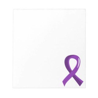 Pancreatic Cancer Purple Ribbon 3 Scratch Pads