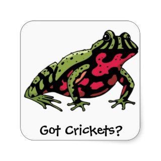 Got Crickets (Fire Belly Toad) Square Sticker