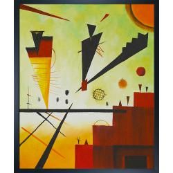 Wassily Kandinsky 'Structure Joyeuse (Merry Structure)' Hand painted Canvas Art Canvas