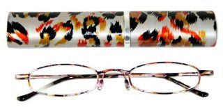 Reading Glasses~Animal Print~Tube Case~Spring Hinge~Women's +1.75: Health & Personal Care