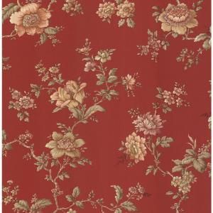 Brewster 56 sq. ft. Jacobean Floral Wallpaper 282 64014