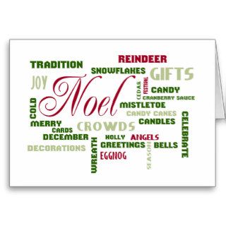 Christmas Word Cloud Cards