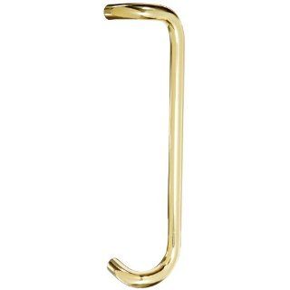 Rockwood BF159C18.3 Brass 90 Offset Door Pull, 1" Diameter x 18" CTC, Type 17 Concealed Mounting for 1 3/4" Aluminum Door, Polished Clear Coated Finish: Hardware Handles And Pulls: Industrial & Scientific