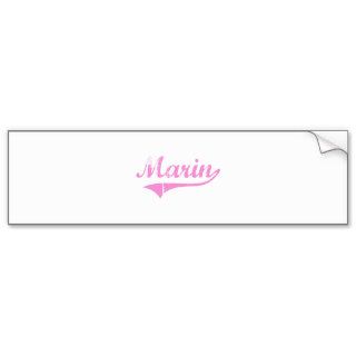 Marin Classic Style Name Bumper Stickers