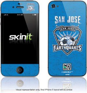 MLS   San Jose Earthquakes   San Jose Earthquakes Solid Distressed   iPhone 5 & 5s   Skinit Skin: Cell Phones & Accessories