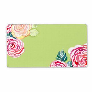 Mod Floral Roses Modern Art Flower Weddings Personalized Shipping Label