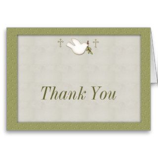 White Dove Religious Thank You Card