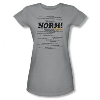 Cheers Normisms Juniors Silver Sheer Cap Sleeve T Shirt CBS181 JS: Fashion T Shirts: Clothing