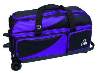 BSI Triple Ball Roller Bowling Bag, Black/Grey : Sports & Outdoors