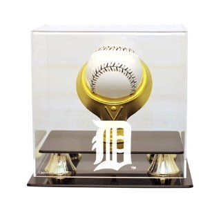 Detroit Tigers MLB Single Baseball Gold Ring Display   CAS MLB 205 EL DET : Sports Related Display Cases : Sports & Outdoors
