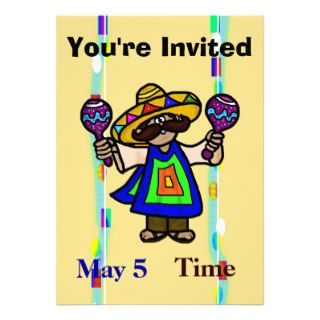Mexican with Maracas Party Invitation to Customize