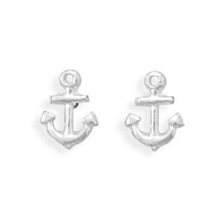 925 Sterling Silver Anchor Stud Earrings: West Coast Jewelry: Jewelry