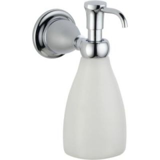 Delta Lockwood Wall Mount Brass and Plastic Soap Dispenser in Chrome DISCONTINUED 79055