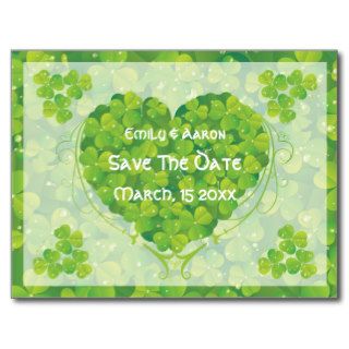 St. Patrick's Day Irish wedding Save the Date Post Card