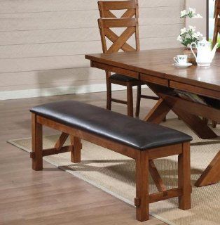 Acme Furniture Industry 70004 Appollo Dining Bench in Distressed Oak  Outdoor Benches  Patio, Lawn & Garden