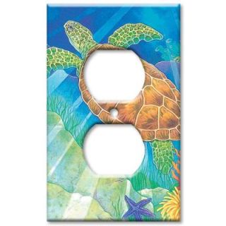 Art Plates Sea Turtle   Oversize Outlet Cover OVO 109