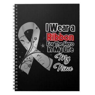 Niece Hero in My Life Brain Cancer Spiral Notebook