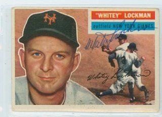 Whitey Lockman AUTO d.09 1956 Topps #205 Giants TOUGH SERIES   JSA Pre Cert Bulk Lot: Sports Collectibles