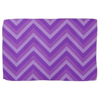 Lavender to Dark Purple Chevron Pattern Towel