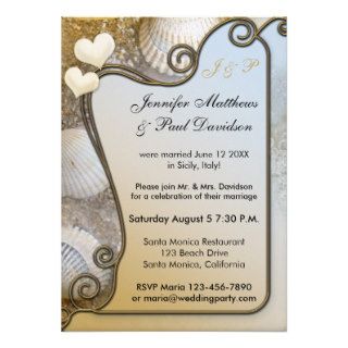 Beach Post Wedding Party Invitation
