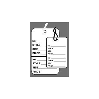 Display Warehouse Perforated Tags NS (1000) 1 1/4in x 2in White